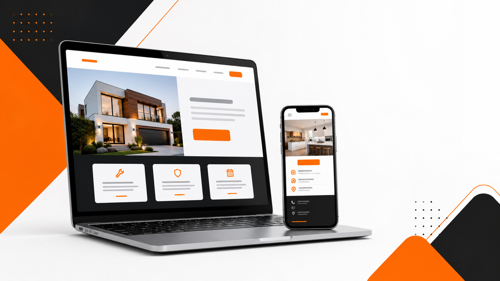 Website preview on laptop and phone